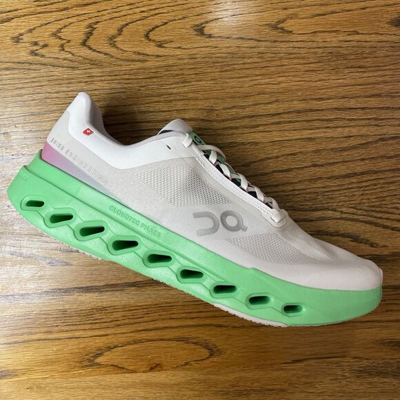 On Cloud Cloudsurfer Next Shoes Wolf Honeydew White Green Mens Size 11 12 14 main image 5